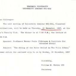 Announcements, 1967-12-21. ...