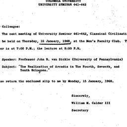 Announcements, 1968-01-18. ...