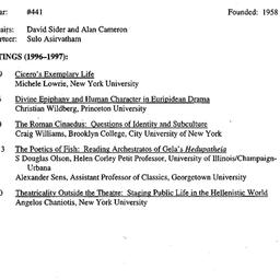Schedules, Classical Civili...