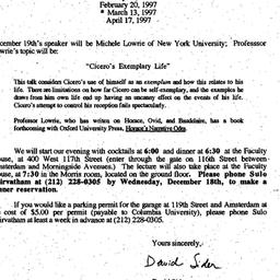 Announcements, 1996-12-02. ...