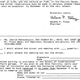 Announcements, 1985-11-27. ...