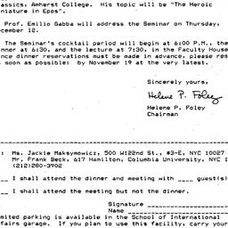 Announcements, 1985-10-28. ...
