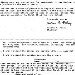 Announcements, 1986-03-03. ...