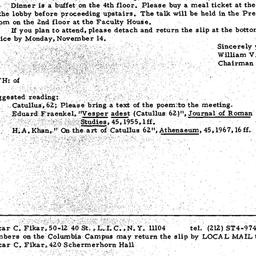 Announcements, 1977-11-17. ...
