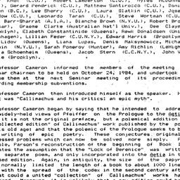 Minutes, 1984-10-18. Classi...