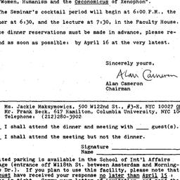 Announcements, 1985-04-04. ...