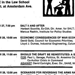 Announcements, 1979-04-27. ...