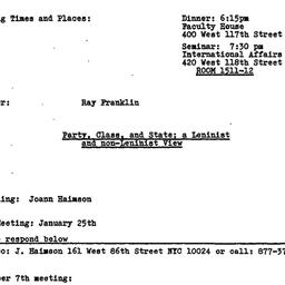 Announcements, 1978-12-07. ...