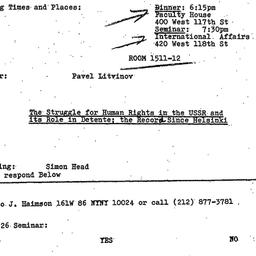 Announcements, 1979-04-26. ...