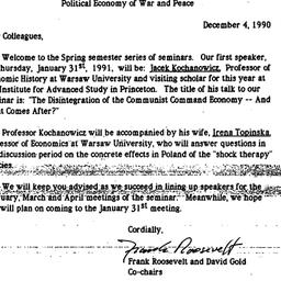 Announcements, 1990-12-04. ...