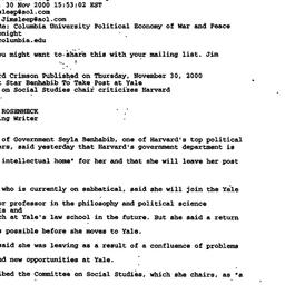 Correspondence, 2000-12-01....