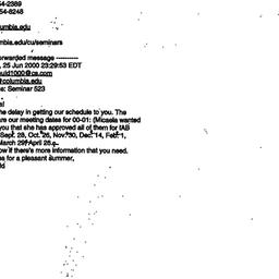 Correspondence, 2001-06-26....