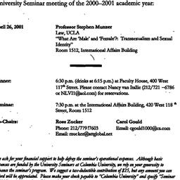 Announcements, 2001-04-26. ...