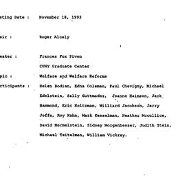 Minutes, 1993-11-18. Politi...
