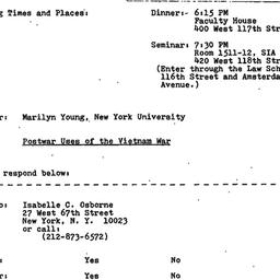 Announcements, 1981-11-19. ...