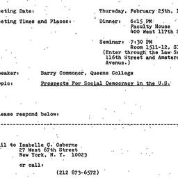 Announcements, 1982-02-25. ...