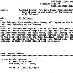 Announcements, 1984-01-26. ...