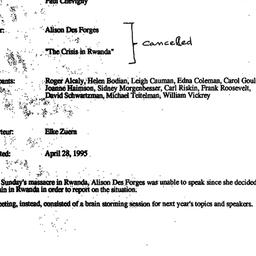 Minutes, 1995-04-27. Politi...