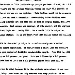 Speaker's paper, 1980-1...