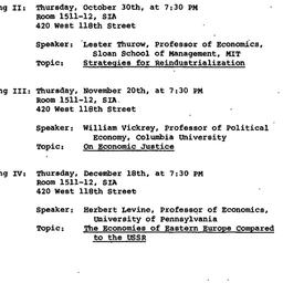 Schedules, Political Econom...