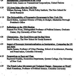 Schedules, Political Econom...