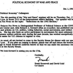 Announcements, 1992-12-01. ...