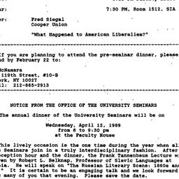 Announcements, 1989-02-23. ...