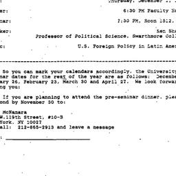 Announcements, 1988-12-01. ...