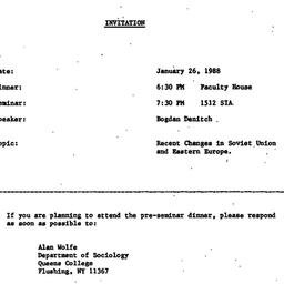 Announcements, 1989-01-26. ...