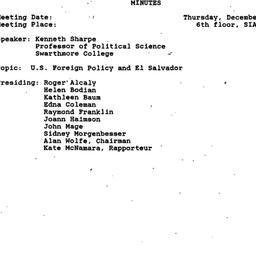 Minutes, 1988-12-01. Politi...