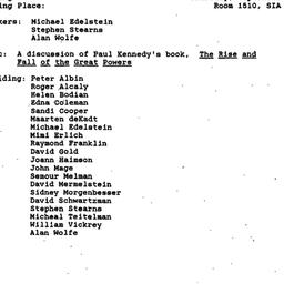 Minutes, 1988-09-29. Politi...
