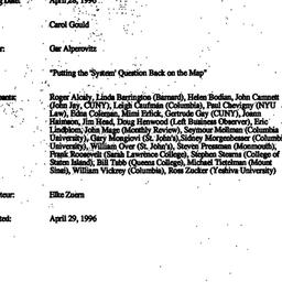 Minutes, 1996-04-25. Politi...
