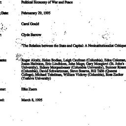 Minutes, 1996-02-29. Politi...