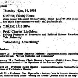 Announcements, 1995-12-14. ...