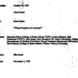Minutes, 1995-10-26. Politi...