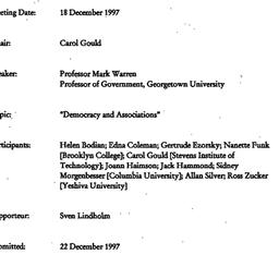 Minutes, 1997-12-18. Politi...