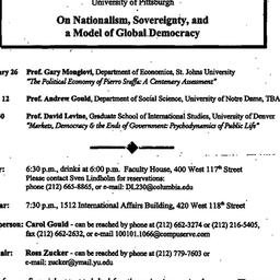 Announcements, 1998-01-29. ...