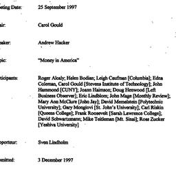 Minutes, 1997-09-25. Politi...