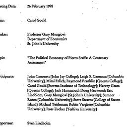 Minutes, 1998-02-26. Politi...
