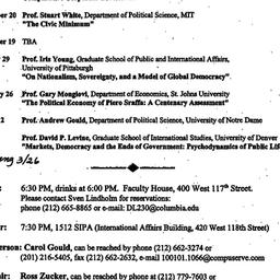 Announcements, 1997-09-25. ...