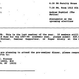 Announcements, 1988-04-28. ...