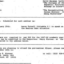 Announcements, 1988-01-28. ...