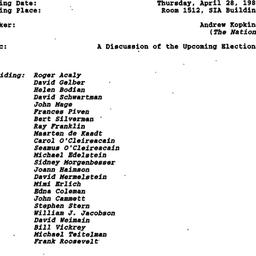Minutes, 1988-04-28. Politi...