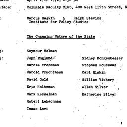 Minutes, 1972-04-27. Politi...