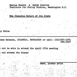 Announcements, 1972-04-27. ...