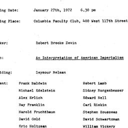 Minutes, 1972-01-27. Politi...