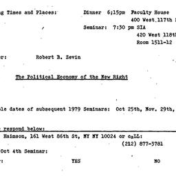 Announcements, 1979-10-04. ...