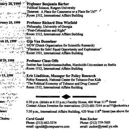 Announcements, 1999-01-28. ...