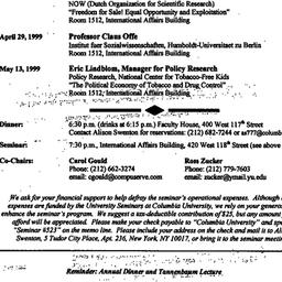 Announcements, 1999-03-25. ...