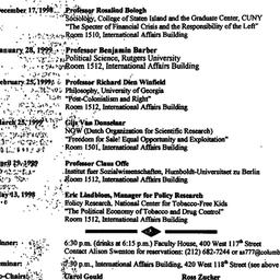 Announcements, 1998-10-29. ...